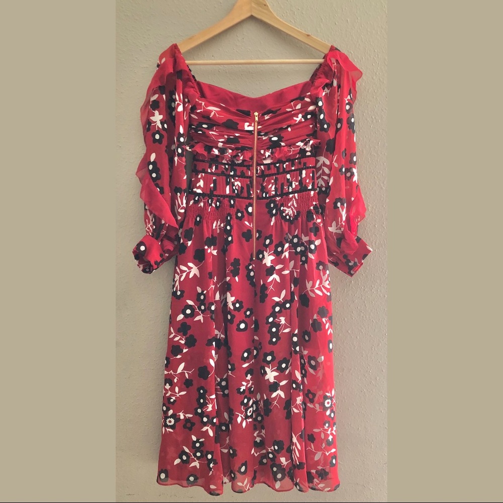 NWT Self-Portrait Floral Print Strapless Dress - Picture 5 of 6